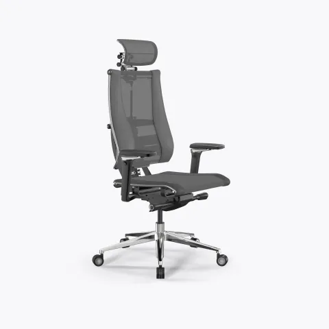 Кресло Метта Y 4DF B2-14D - YM93+Infinity /Kc09/Nc09/D15P/H13mM-3D(M26.B35.G25.W04), Серый-Тем.Серый