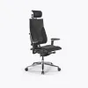 Кресло Метта Y 4DT B2-10D - Infinity /Kc06/Nc06/D15P/H13mL-3D(M26.B32.G25.W03), Черный (бежевая строчка)