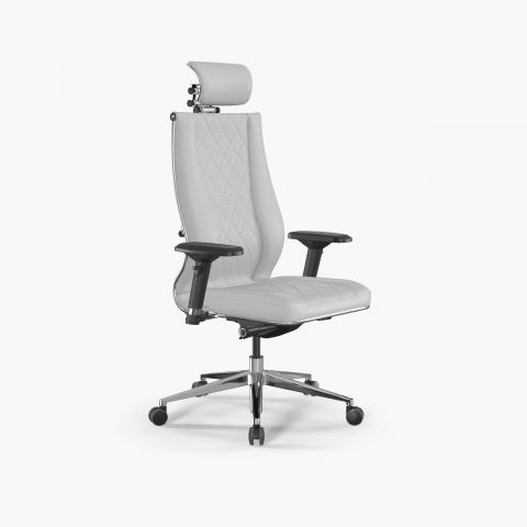 Кресло Метта Samurai L2-18D - Infinity /Kc25/Wm33/D04P/H13mL-3D(M26.B32.G25.W03), Белый