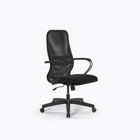 Кресло Метта Sit 8 B2-8K - X1+UMF(X1) /Uh00/Wh00/K3bL(M09.B02.G15.W01), Тем.серый-Черный