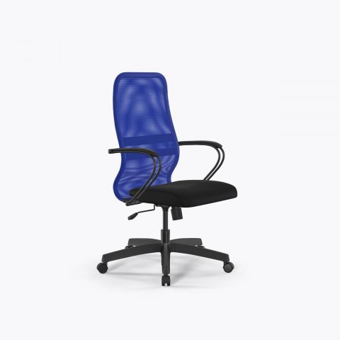 Кресло Метта Sit 8 B2-8K - X1+UMF(X1) /Uh00/Wh00/K3bL(M09.B02.G15.W01), Синий-Черный