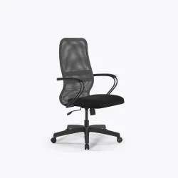 Кресло Метта Sit 8 B2-8K - X1+UMF(X1) /Uh00/Wh00/K3bL(M09.B02.G15.W01), Св.серый-Черный