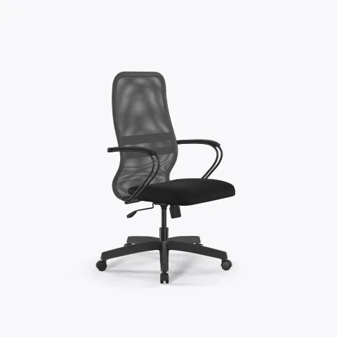Кресло Метта Sit 8 B2-8K - X1+UMF(X1) /Uh00/Wh00/K3bL(M09.B02.G15.W01), Св.серый-Черный