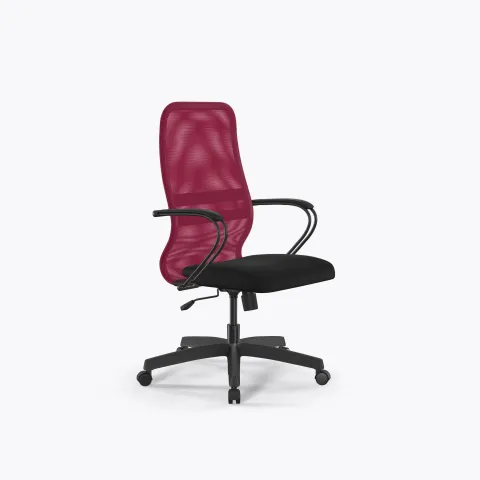 Кресло Метта Sit 8 B2-8K - X1+UMF(X1) /Uh00/Wh00/K3bL(M09.B02.G15.W01), Красный-Черный