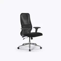 Кресло Метта Sit 8 B2-8D - X1+UMF(X1) /Uh00/Wh00/D02P(M09.B23.G18.W01), Тем.серый-Черный