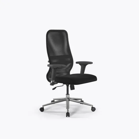 Кресло Метта Sit 8 B2-8D - X1+UMF(X1) /Uh00/Wh00/D02P(M09.B23.G18.W01), Тем.серый-Черный