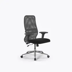 Кресло Метта Sit 8 B2-8D - X1+UMF(X1) /Uh00/Wh00/D02P(M09.B23.G18.W01), Св.серый-Черный
