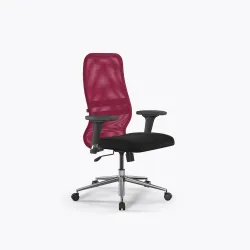 Кресло Метта Sit 8 B2-8D - X1+UMF(X1) /Uh00/Wh00/D02P(M09.B23.G18.W01), Красный-Черный