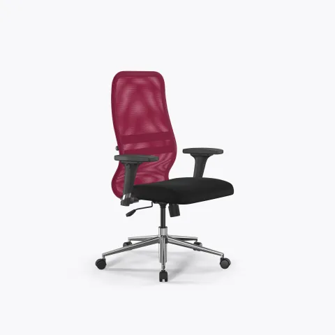 Кресло Метта Sit 8 B2-8D - X1+UMF(X1) /Uh00/Wh00/D02P(M09.B23.G18.W01), Красный-Черный