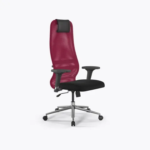 Кресло Метта Sit 8 B1-8D - X1+UMF(X1) /Uh00/Wh00/D02P(M09.B23.G18.W01), Красный-Черный