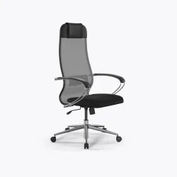 Кресло Метта Sit 10 B1-111K - X2+UMF(X1) /Ub00/Wh00/K1cL(M09.B23.G18.W01), Серый-Черный