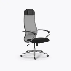 Кресло Метта Sit 10 B1-111K - X2+UMF(X1) /Ub00/Wh00/K1cL(M09.B23.G18.W01), Св.серый-Черный