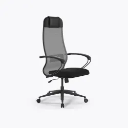 Кресло Метта Sit 10 B1-111K - X2+UMF(X1) /Ub00/Wh00/K1bL(M09.B11.G19.W02), Серый-Черный