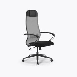 Кресло Метта Sit 10 B1-111K - X2+UMF(X1) /Ub00/Wh00/K1bL(M09.B11.G19.W02), Св.серый-Черный