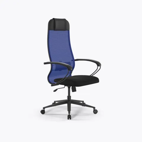 Кресло Метта Sit 10 B1-111K - X2+UMF(X1) /Ub00/Wh00/K1bL(M09.B11.G19.W02), Синий-Черный