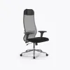 Кресло Метта Sit 10 B1-111D - X2+UMF(X1) /Ub00/Wh00/D02P(M09.B23.G18.W01), Св.серый-Черный