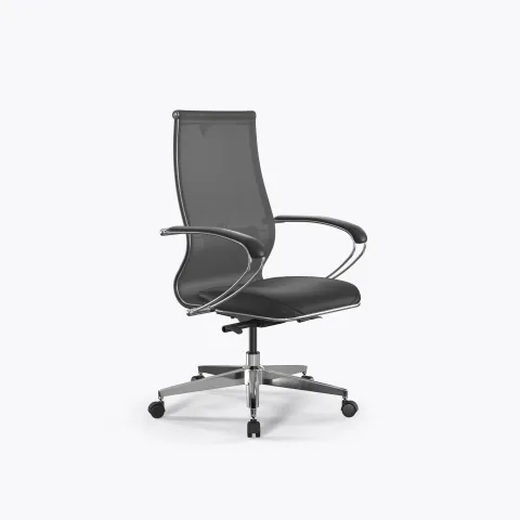 Кресло Метта SynchroSit 10 B2-163K - T+Extra /Km00/Wm12/K1cL(M24.B22.G18.W02), Серый-Черный