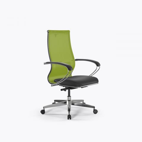 Кресло Метта SynchroSit 10 B2-163K - T+Extra /Km00/Wm12/K1cL(M24.B22.G18.W02), Лайм-Черный