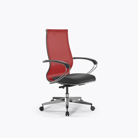 Кресло Метта SynchroSit 10 B2-163K - T+Extra /Km00/Wm12/K1cL(M24.B22.G18.W02), Красный-Черный