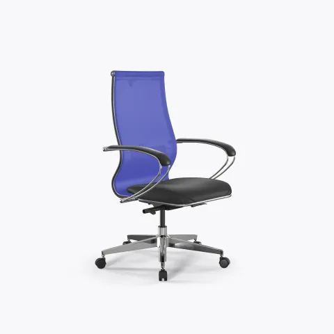Кресло Метта SynchroSit 10 B2-163K - T+Extra /Km00/Wm12/K1cL(M24.B22.G18.W02), Васильковый-Черный