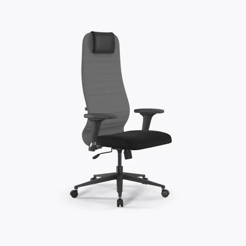 Кресло Метта Sit 8 B1-10D - UMF(X1) /Uh02/Wh00/D02P(M09.B11.G19.W02), Св.серый-Черный