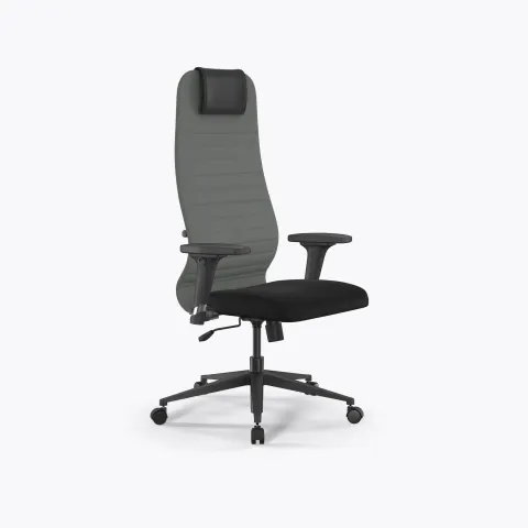 Кресло Метта Sit 8 B1-10D - UMF(X1) /Uh02/Wh00/D02P(M09.B11.G19.W02), Тем.серый-Черный