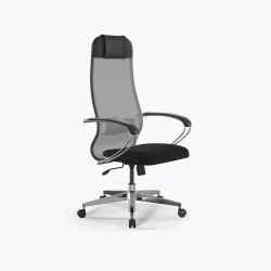 Кресло Метта Sit 10 B1-111K - X2+UMF(X1) /Ub00/Wh00/K1cL(M09.B22.G18.W02), Св.серый-Черный