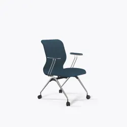 Кресло для персонала Метта Sit 8 Mr4-4T - Vivaldi /Uh00/Wh12/T4mV-c(F53.W02), Светло-синий
