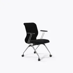Кресло для персонала Метта Sit 8 Mr4-4T - Vivaldi /Uh00/Wh12/T4mV-c(F53.W02), Черный