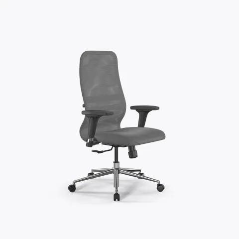 Кресло Метта SynchroSit 8 B2-9D - X2+Extra /Uh00/Wh12/D02P(M25.B23.G18.W02), Серый
