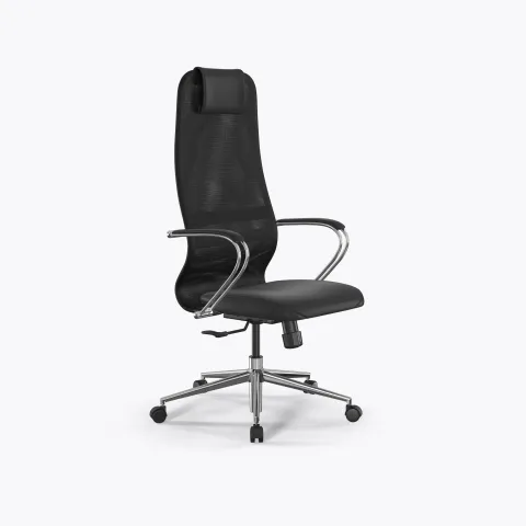 Кресло Метта SynchroSit 8 B1-9K - X2+Extra /Uh00/Wh12/K3cL(M25.B23.G18.W02), Черный
