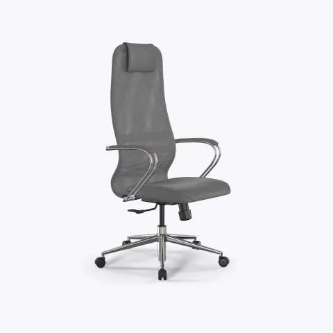 Кресло Метта SynchroSit 8 B1-9K - X2+Extra /Uh00/Wh12/K3cL(M25.B23.G18.W02), Серый
