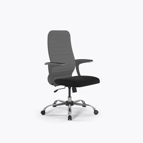 Кресло Метта Sit 8 B2-10U - UMF(X1) /Uh02/Wh00/U1mL-b(M09.B21.G20.W01), Св.серый-Черный