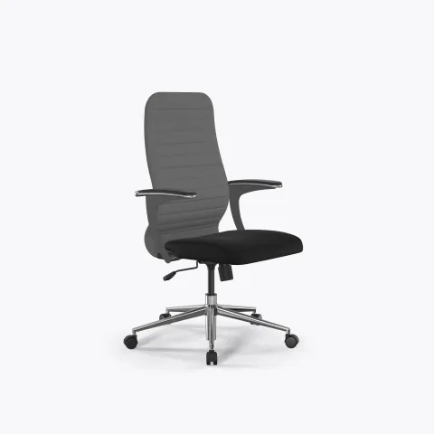 Кресло Метта Sit 8 B2-10U - UMF(X1) /Uh02/Wh00/U1mL-b(M09.B23.G18.W01), Св.серый-Черный