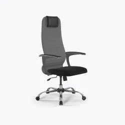 Кресло Метта Sit 8 B1-10U - UMF(X1) /Uh02/Wh00/U0mL-b(M09.B21.G20.W01), Тем.серый-Черный