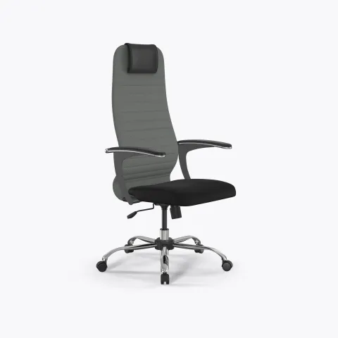 Кресло Метта Sit 8 B1-10U - UMF(X1) /Uh02/Wh00/U0mL-b(M09.B21.G20.W01), Тем.серый-Черный