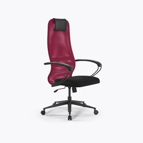 Кресло Метта Sit 8 B1-8K - X1+UMF(X1) /Uh00/Wh00/K1bL(M09.B11.G19.W02), Красный-Черный
