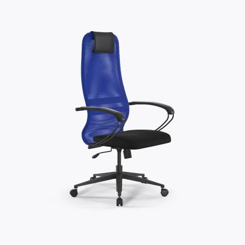 Кресло Метта Sit 8 B1-8K - X1+UMF(X1) /Uh00/Wh00/K1bL(M09.B11.G19.W02), Синий-Черный