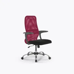 Кресло Метта Sit 8 B2-8U - X1+UMF(X1) /Uh00/Wh00/U1mL-b(M09.B21.G20.W01), Красный-Черный