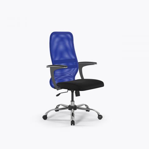 Кресло Метта Sit 8 B2-8U - X1+UMF(X1) /Uh00/Wh00/U1mL-b(M09.B21.G20.W01), Синий-Черный