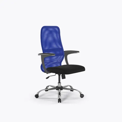 Кресло Метта Sit 8 B2-8U - X1+UMF(X1) /Uh00/Wh00/U1mL-b(M09.B21.G20.W01), Синий-Черный