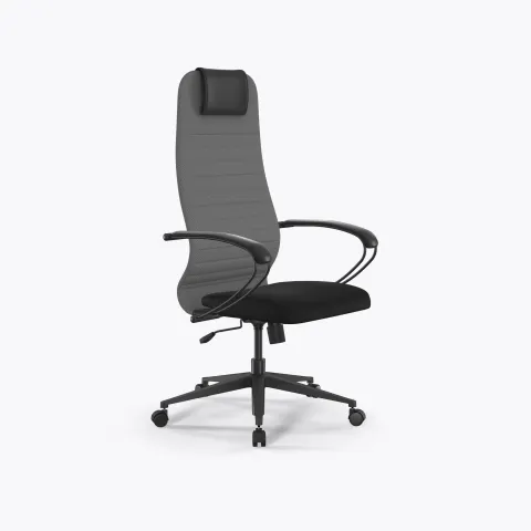 Кресло Метта Sit 8 B1-10K - UMF(X1) /Uh02/Wh00/K1bL(M09.B11.G19.W02), Св.серый-Черный