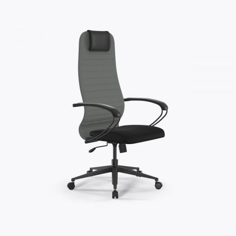 Кресло Метта Sit 8 B1-10K - UMF(X1) /Uh02/Wh00/K1bL(M09.B11.G19.W02), Тем.серый-Черный