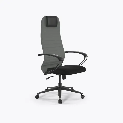 Кресло Метта Sit 8 B1-10K - UMF(X1) /Uh02/Wh00/K1bL(M09.B11.G19.W02), Тем.серый-Черный