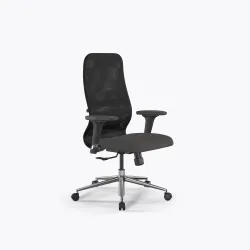 Кресло SynchroSit 8 B2-9D - X2+Bahama /Uh00/Wh12/D02P(M25.B23.G18.W02), Черный-Тем.серый