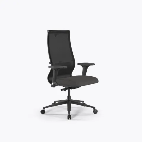 Кресло SynchroSit 10 B2-165D - T+Bahama /Kb00/Wh12/D02P(M23.B11.G19.W02), Черный-Тем.серый