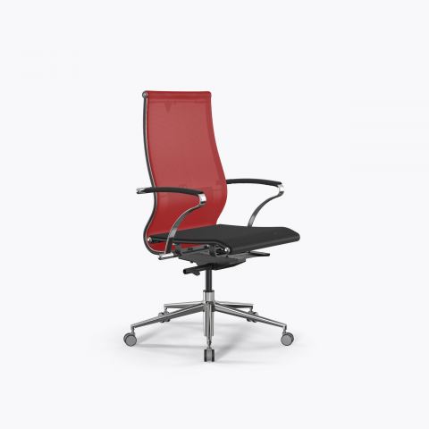 Кресло SynchroSit 10 B2-107K - T /Km00/Nb00/K15cL(M23.B23.G18.W13), Красный-Черный