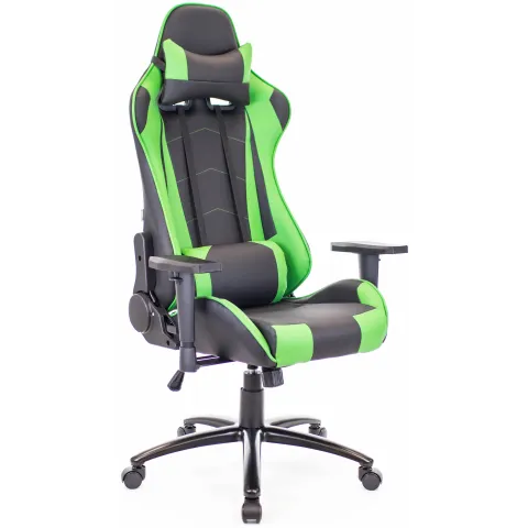 Геймерское кресло Everprof Lotus S9 Экокожа Зеленый/Черный