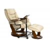 Кресло реклайнер FALTO Zuel (оттоманка, натуральная кожа, бежевый)
