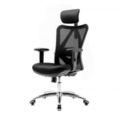 Кресло SIHOO M18 (2D поясничный упор, сетка, ткань, черный)